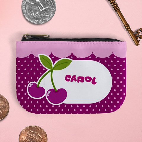 Cherry Mini Coin Purse 01 By Carol Front