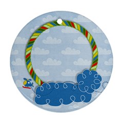 Tiny Pilot-round ornament (2 sides) - Round Ornament (Two Sides)