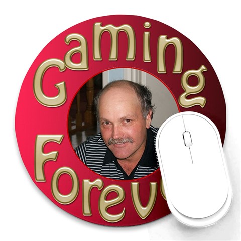 Gaming Forever Round Mouse Pad By Deborah Front