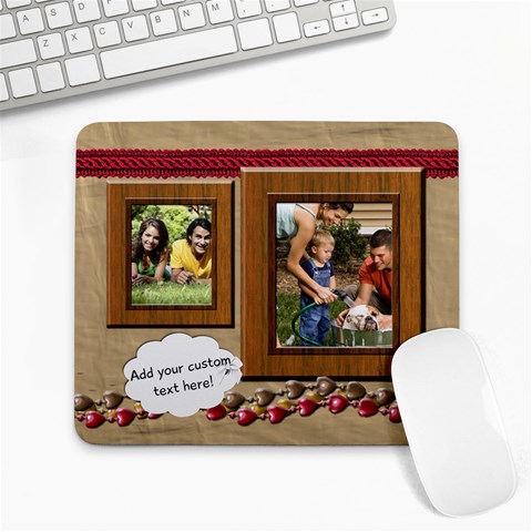 Brown Red Frames Photo Mousepad By Angela Front
