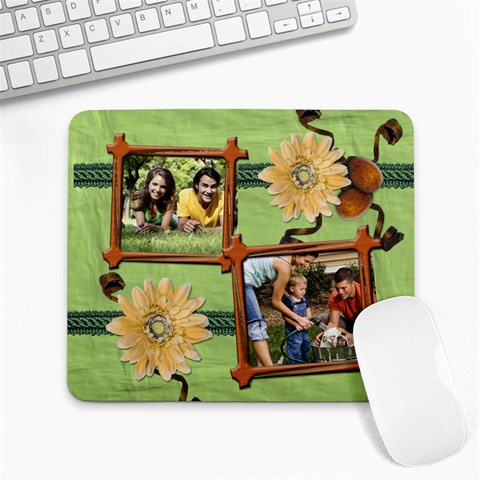 Green Nature Photo Mousepad By Angela Front