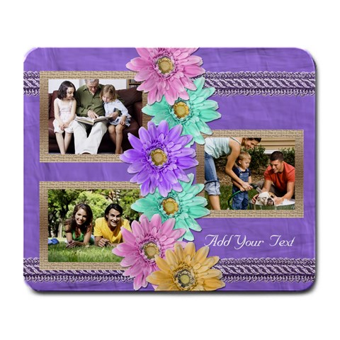 Purple Daisies Photo Mousepad By Angela Front