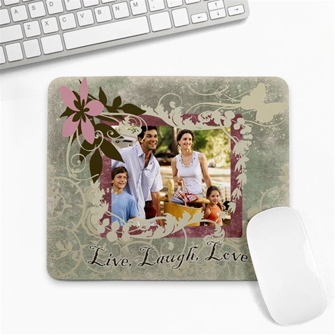 Live Laugh Love Photo Mousepad By Angela Front
