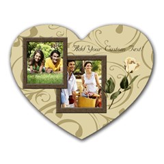 Cream Swirl Photo Mousepad - Heart Mousepad