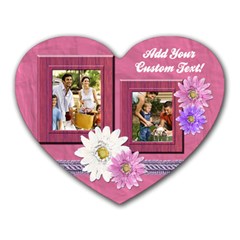 Pink Daisies Photo Mousepad - Heart Mousepad