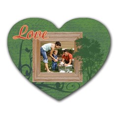 Green Tree Photo Mousepad - Heart Mousepad