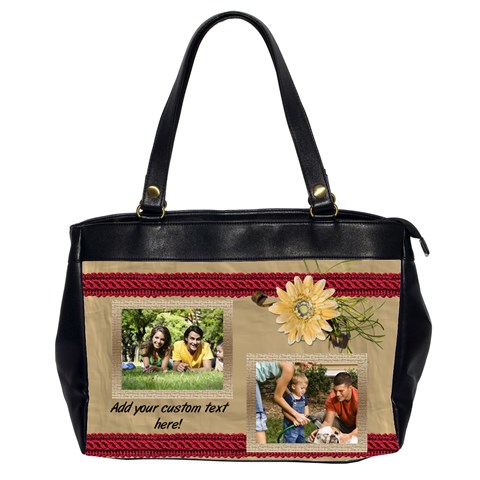 Cream Daisy Photo Collage Bag By Angela Front