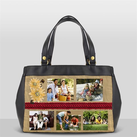 Cream Daisy Photo Collage Bag By Angela Back