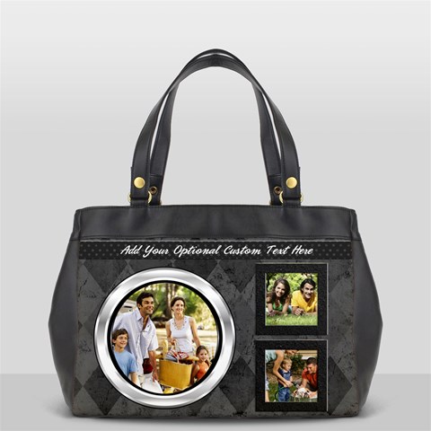 Gray Harlequin Photo Bag By Angela Front