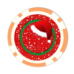 Santa Hat/ Christmas- poker chip - Poker Chip Card Guard