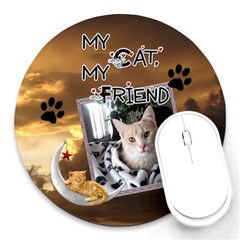 My Cat, My Friend Round Mousepad