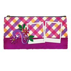 Plaid/flowers-pencil case