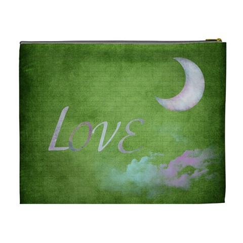 Green Purple Love Cosmetic Bag (xl) By Elena Petrova Back