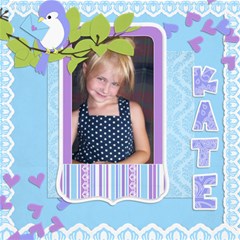 Katie Bird - ScrapBook Page 8  x 8 