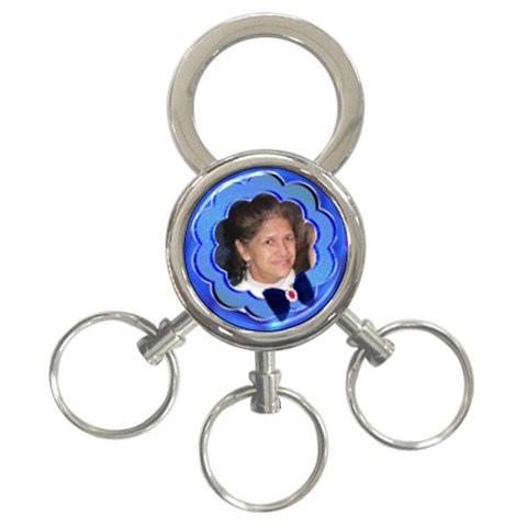 Blue Three Ring Key Chain By Kim Blair Front
