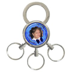 blue three ring key chain - 3-Ring Key Chain
