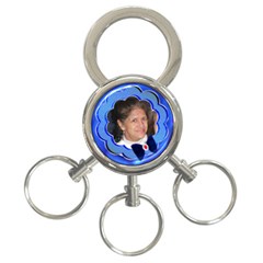 Blue Three Ring Key Chain