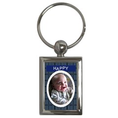 Happy Rectangle Key Chain - Key Chain (Rectangle)