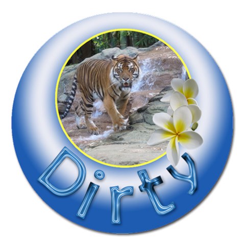Dirty Dishes Round Magnet By Deborah Front