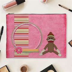 Sock Monkey Love XL Cosmetic Bag 1 (7 styles) - Cosmetic Bag (XL)