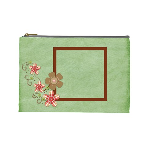 Sock Monkey Love Large Cosmetic Bag 1 By Lisa Minor Front