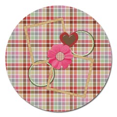 Sock Monkey Love Round Magnet 1 - Magnet 5  (Round)