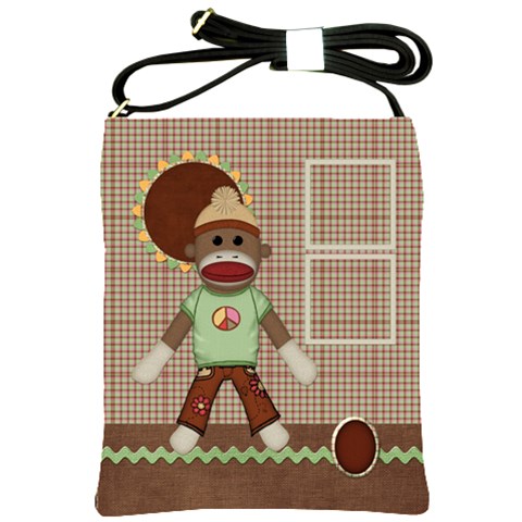 Sock Monkey Sling Bag 1 By Lisa Minor Front