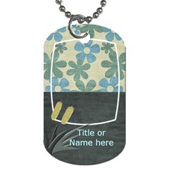 Lets Get Beachy Cattail Tag - Dog Tag (One Side)