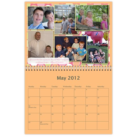 Stoddard Family Calendar By Natalie May 2012