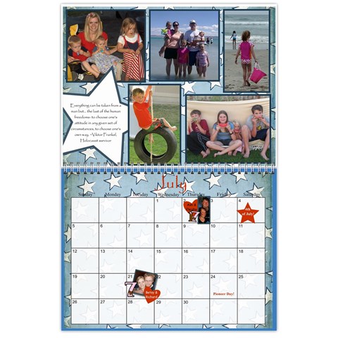 Stoddard Family Calendar By Natalie Jul 2011