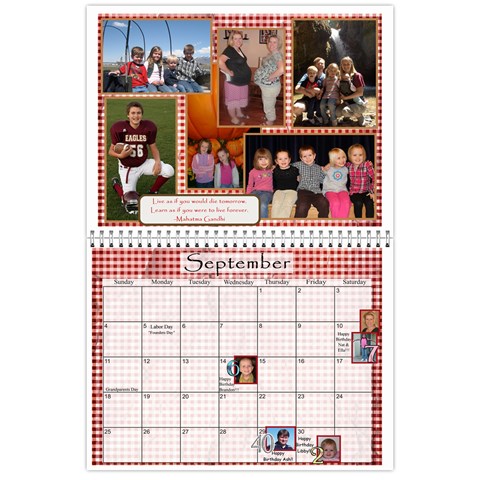 Stoddard Family Calendar By Natalie Sep 2011