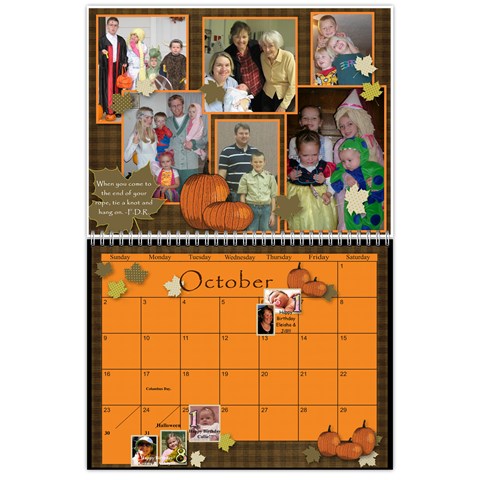 Stoddard Family Calendar By Natalie Oct 2011