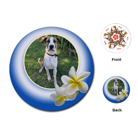 Cloud Puff Round Playing Card By Deborah Front
