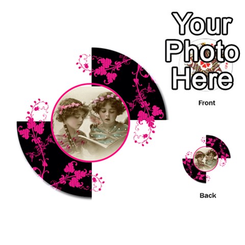 Pinkadink 54 Design Round Playing Cards By Catvinnat Back