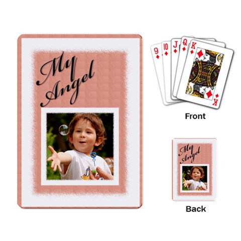 My Angel Playing Card By Deborah Back