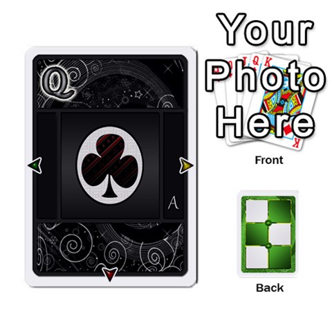 King Piecepack Card Suit Ace To King By Melody Front - ClubK