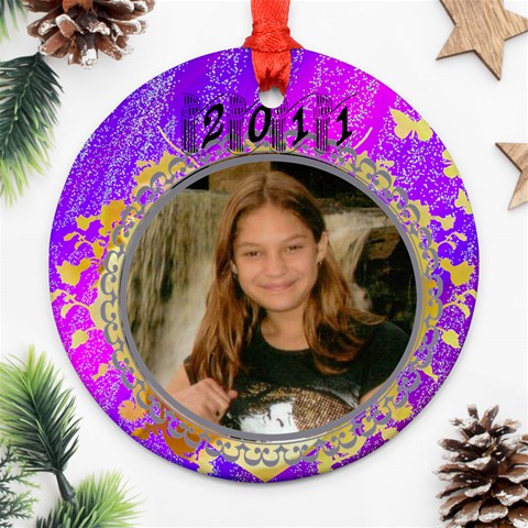 2011 Purple Ornament By Kim Blair Back
