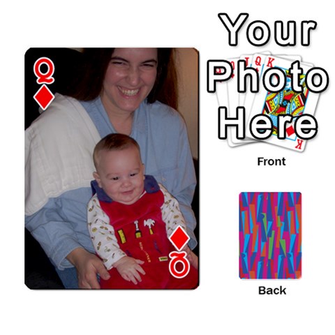 Queen Photo Playing Cards By Lou Fazio Front - DiamondQ