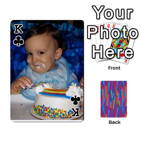 King Photo Playing Cards By Lou Fazio Front - ClubK