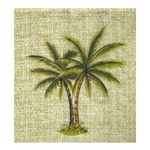 Palm Tree Shower Curtain By Eleanor Norsworthy 58.75 x64.8  Curtain