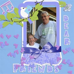 Friends J - ScrapBook Page 8  x 8 