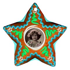 Gingerbread Cookie Star Ornament single sided - Ornament (Star)