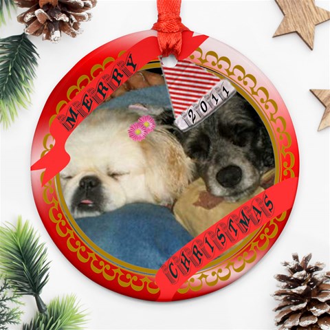 Prissy Asnd Trucker Christmas Ornament By Kim Blair Front