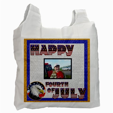 Happy Fourth Of July Recycle Bag Single Side By Catvinnat Front