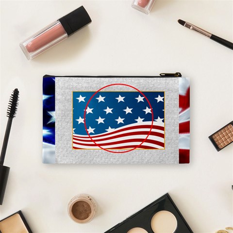 My Hero Us Military Cosmetic Bag Small By Catvinnat Back