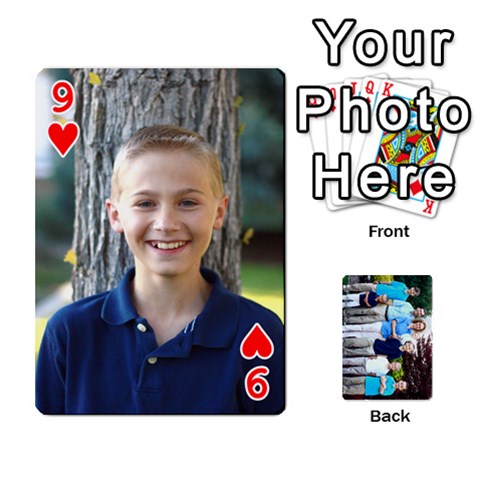 Custom Playing Cards By Kirsten Front - Heart9