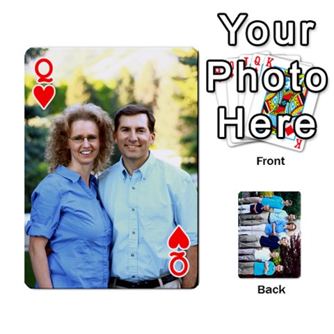 Queen Custom Playing Cards By Kirsten Front - HeartQ
