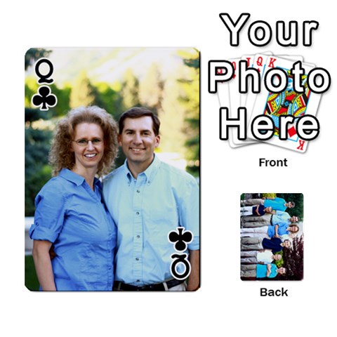 Queen Custom Playing Cards By Kirsten Front - ClubQ
