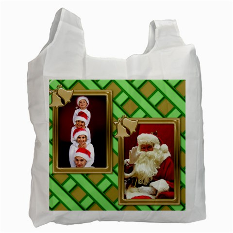 Christmas Recycle Stocking Bag By Deborah Front