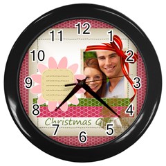 xmas clock - Wall Clock (Black)